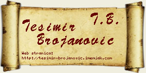 Tešimir Brojanović vizit kartica